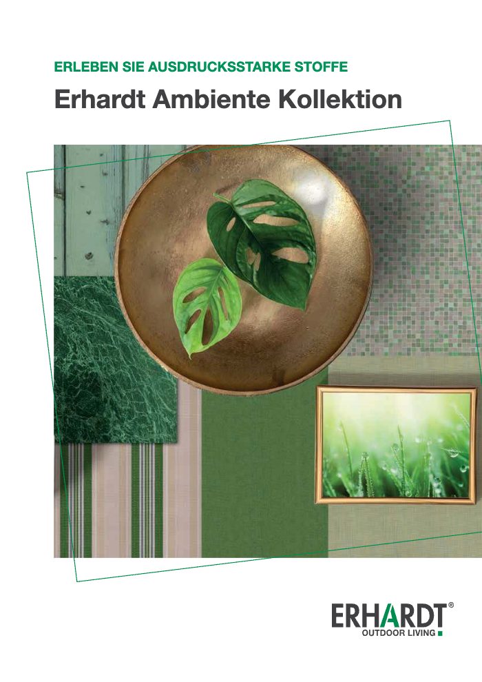 Couverture du catalogue Erhardt Markisenstoff Ambiente
