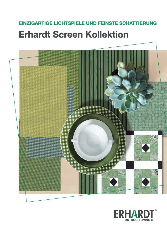 Couverture du catalogue Erhardt Markisenstoff Screen