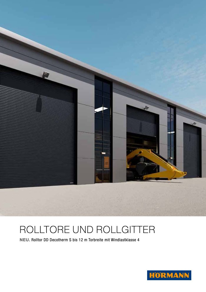 Couverture du catalogue Hörmann Rolltore und Rollgitter